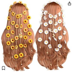 Two Flower Hippie Crown Headbands